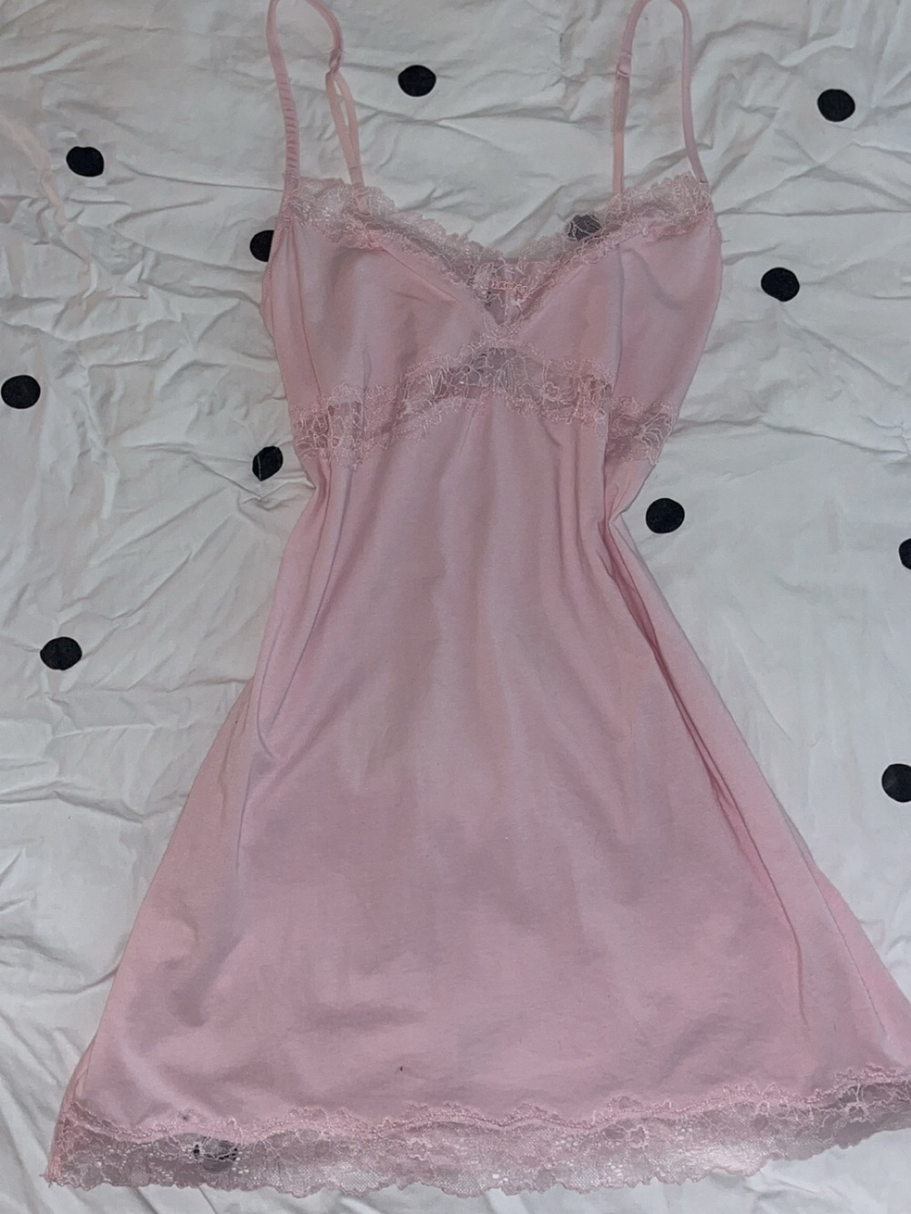 Skims pink lace mini dress